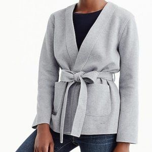 J. Crew | Belted Sweatshirt Blazer Gray